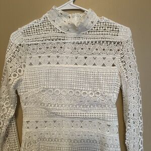 Elegant White Lace Top